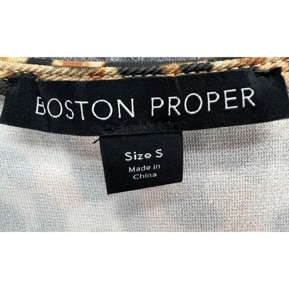 Boston Proper Leopard Print Dress Womens S Bodycon Ruffle Hem Sleeveless Mini - Picture 10 of 14